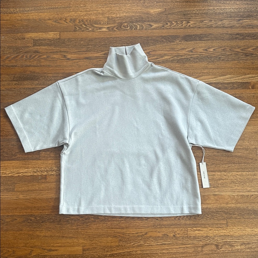 Fear of God Collection Men’s Gray Cotton Wool High Neck Shirt NWT